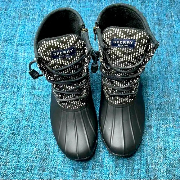 sperry diamond weave saltwater bootie